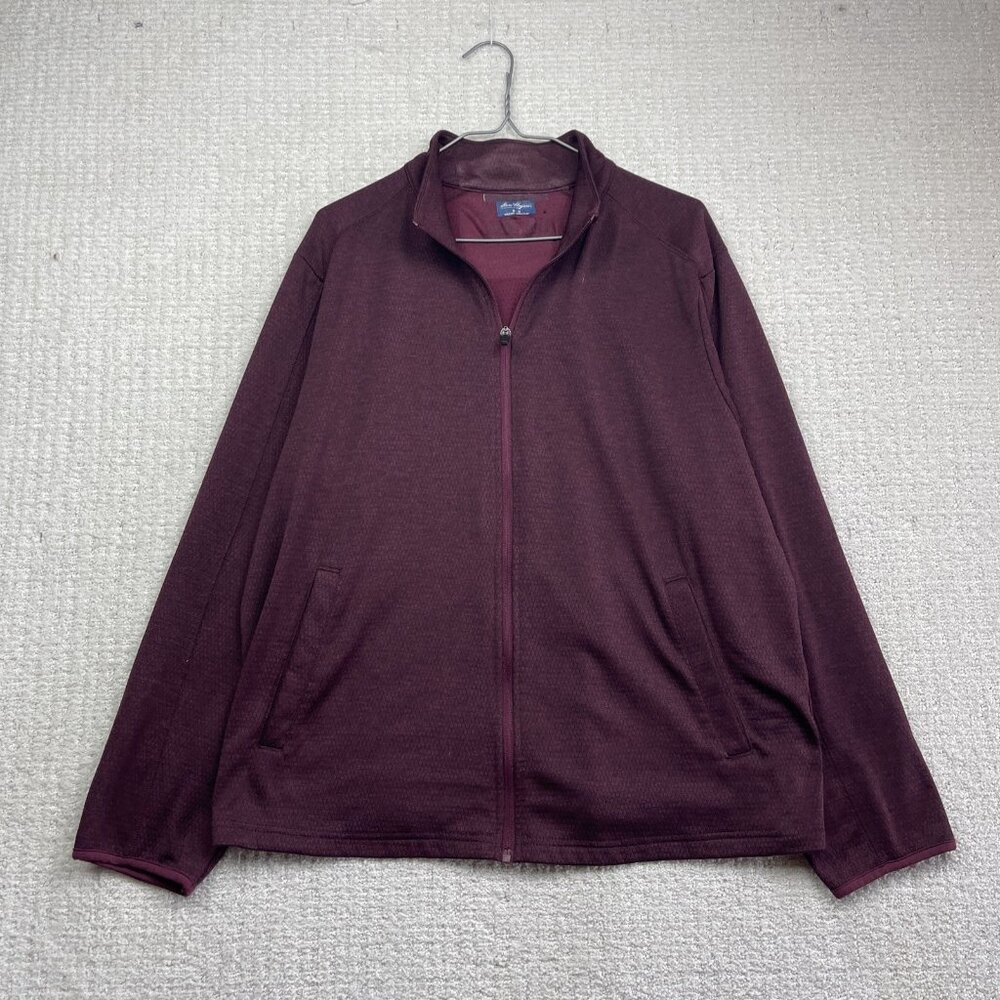 Ben Hogan Jacket Mens Sz M Dark Red Full Zip Fleece Golf Outdoor Lightweight